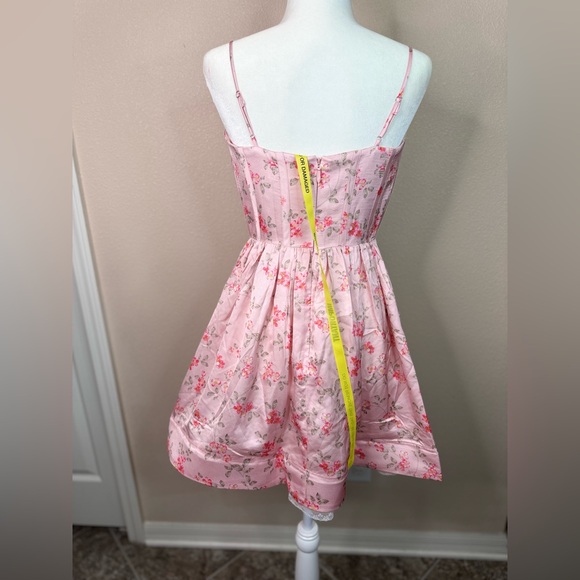 NWT ALIAVA ALTHA FLORAL PRINT CORSET MINI DRESS SIZE M - Picture 8 of 10